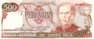 Costa Rica - 500  Colones (#255-89_UNC)