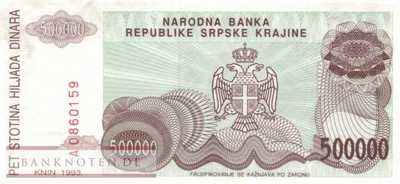 Kroatien - 500.000  Dinara (#R023a_AU)