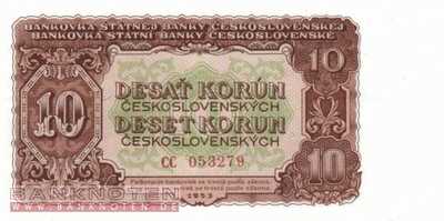Tschechoslowakei - 10  Korun (#083a_UNC)