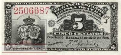 Kuba - 5  Centavos (#045a_UNC)