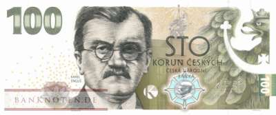 Tschechische Republik - 100  Korun - Gedenkbanknote (#030_UNC)