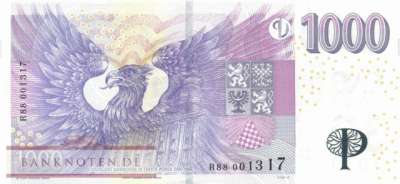 Tschechische Republik - 1.000  Korun - Gedenkbanknote (#031_UNC)