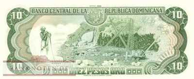 Dominikanische Republik - 10  Pesos Oro (#119c-88_UNC)