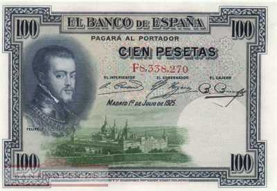 Spanien - 100  Pesetas (#069c_AU)