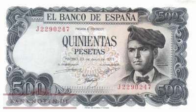 Spanien - 500  Pesetas (#153a_UNC)