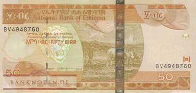 Äthiopien - 50  Birr (#051g_UNC)