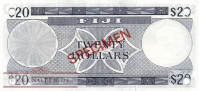 Fidschi Inseln - 20  Dollars - SPECIMEN (#075s4_UNC)