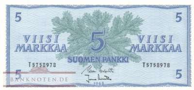 Finnland - 5  Markkaa (#099a-U50-1_UNC)