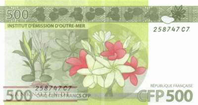 French Pacific Territories - 500  Francs (#005b_UNC)