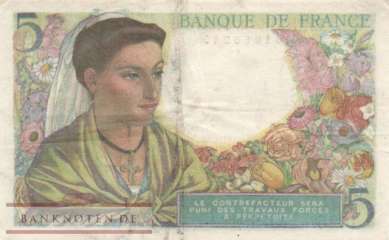 Frankreich - 5  Francs (#098a-43_VF)