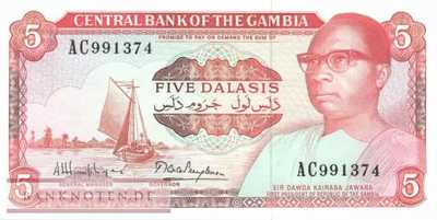 Gambia - 5  Dalasis (#009a_UNC)