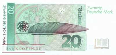 Deutschland - 20  Deutsche Mark (#BRD-48a_UNC)