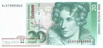 Deutschland - 20  Deutsche Mark (#BRD-48a_UNC)