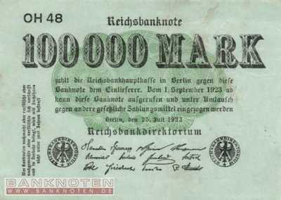 Deutschland - 100.000  Mark (#DEU-102b_VF)