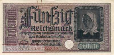 Deutschland - 50  Reichsmark (#ZWK-006a_VF)