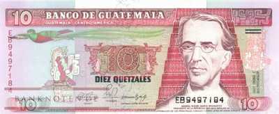 Guatemala - 10  Quetzales (#075b-U2_UNC)