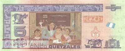 Guatemala - 5  Quetzales - Papier (#122Aa_UNC)