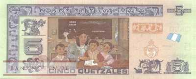 Guatemala - 5  Quetzales - Papier (#122Ab_UNC)