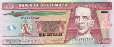 Guatemala - 10  Quetzales (#123Ag_UNC)