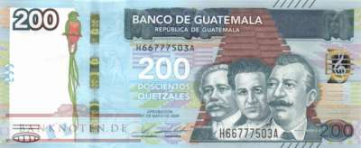 Guatemala - 200  Quetzales (#127_UNC)