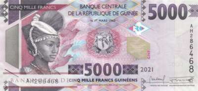 Guinea - 5.000  Francs Guinéens (#049c_UNC)