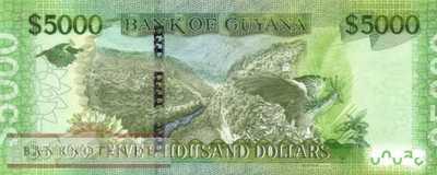Guyana - 5.000  Dollars (#040b_UNC)