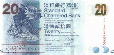 Hong Kong - 20  Dollars (#297d_UNC)
