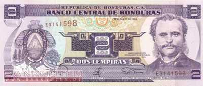 Honduras - 2  Lempiras (#072c_UNC)