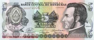 Honduras - 5  Lempiras (#091b_UNC)