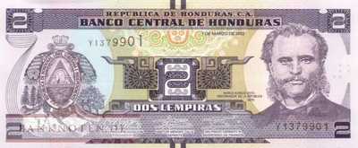 Honduras - 2  Lempiras (#097a_UNC)