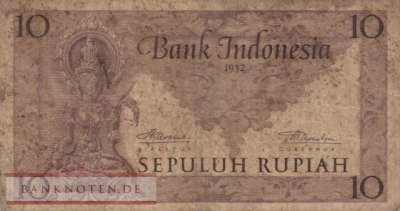 Indonesia - 10  Rupiah (#043b_VG)