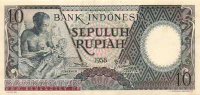 Indonesien - 10 Rupiah (#056_UNC)