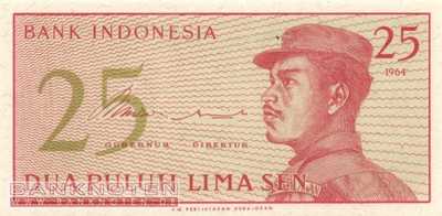 Indonesien - 25 Sen (#093a_UNC)