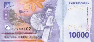 Indonesien - 10.000  Rupiah (#165a_UNC)