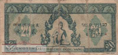 Indochina - 20  Piastres (#065_VG)