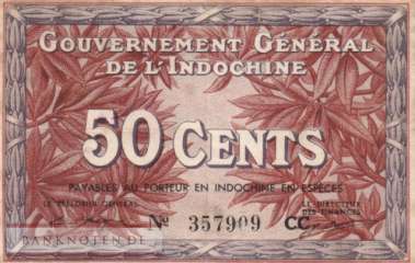 Indochina - 50 Cents (#087d_VF)