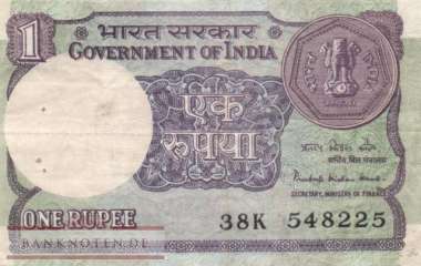 Indien - 1  Rupee (#078Aa-85_VF)