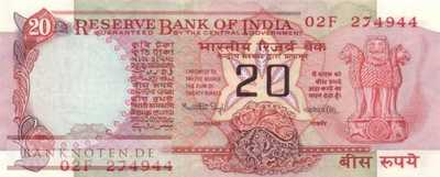 Indien - 20  Rupees (#082f_UNC)
