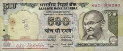 I - 500  Rupees (#092d_VG)