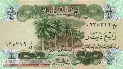 Irak - 1/4  Dinar (#067a_UNC)