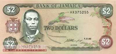 Jamaica - 2  Dollars (#069e_UNC)