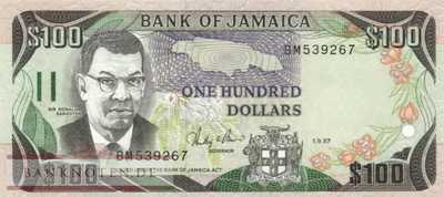 Jamaica - 100  Dollars (#074-87_UNC)