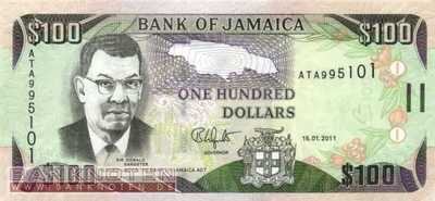 Jamaica - 100  Dollars (#084f_UNC)