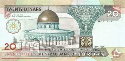 Jordan - 20  Dinars (#032a_UNC)