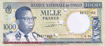 Kongo, Demokratische Republik - 1.000  Francs (#008aP_UNC)