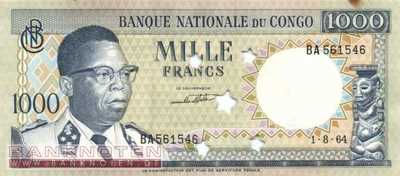 Kongo, Demokratische Republik - 1.000  Francs (#008aP_AU)