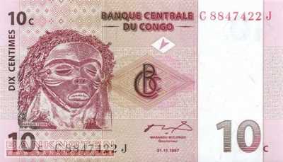 Kongo, Demokratische Republik - 10  Centimes (#082a_UNC)
