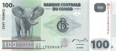 Kongo, Demokratische Republik - 100  Francs (#098_A_UNC)