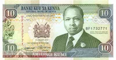 Kenia - 10  Shillings (#024f_UNC)