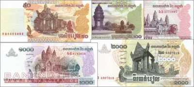 Kambodscha: 50 - 2.000 Riels (5 Banknoten)